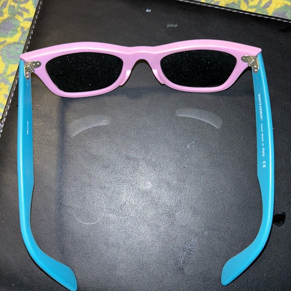 Ray Ban Wayfarers Custom Pink & Teal -NEW - Picture 2 of 6
